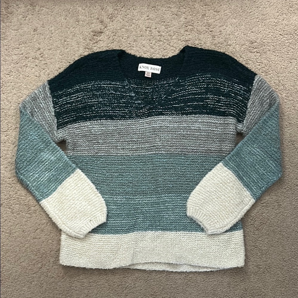 Knox Rose Multicolor Crew Neck Sweater